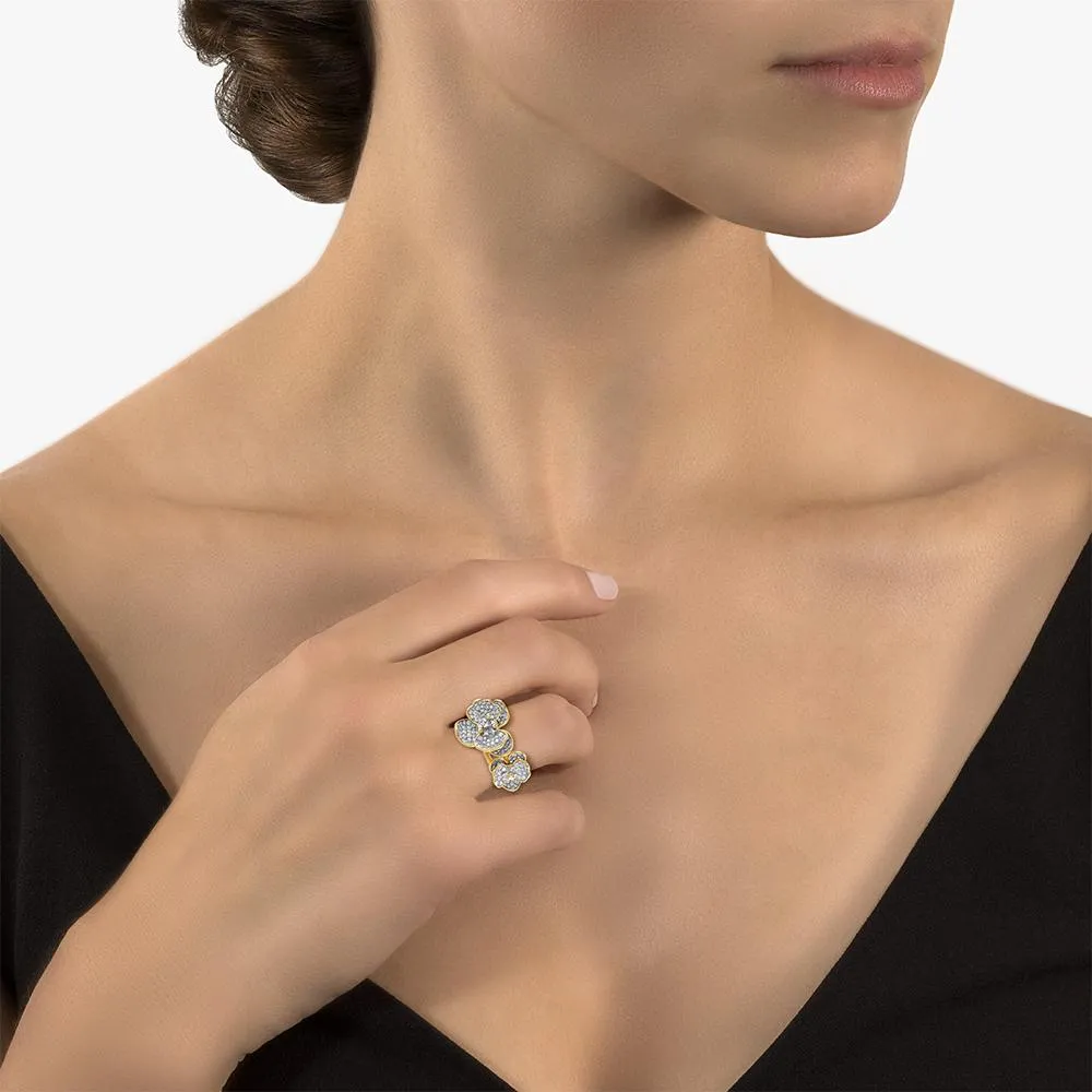Orchid Double Ring with Diamonds