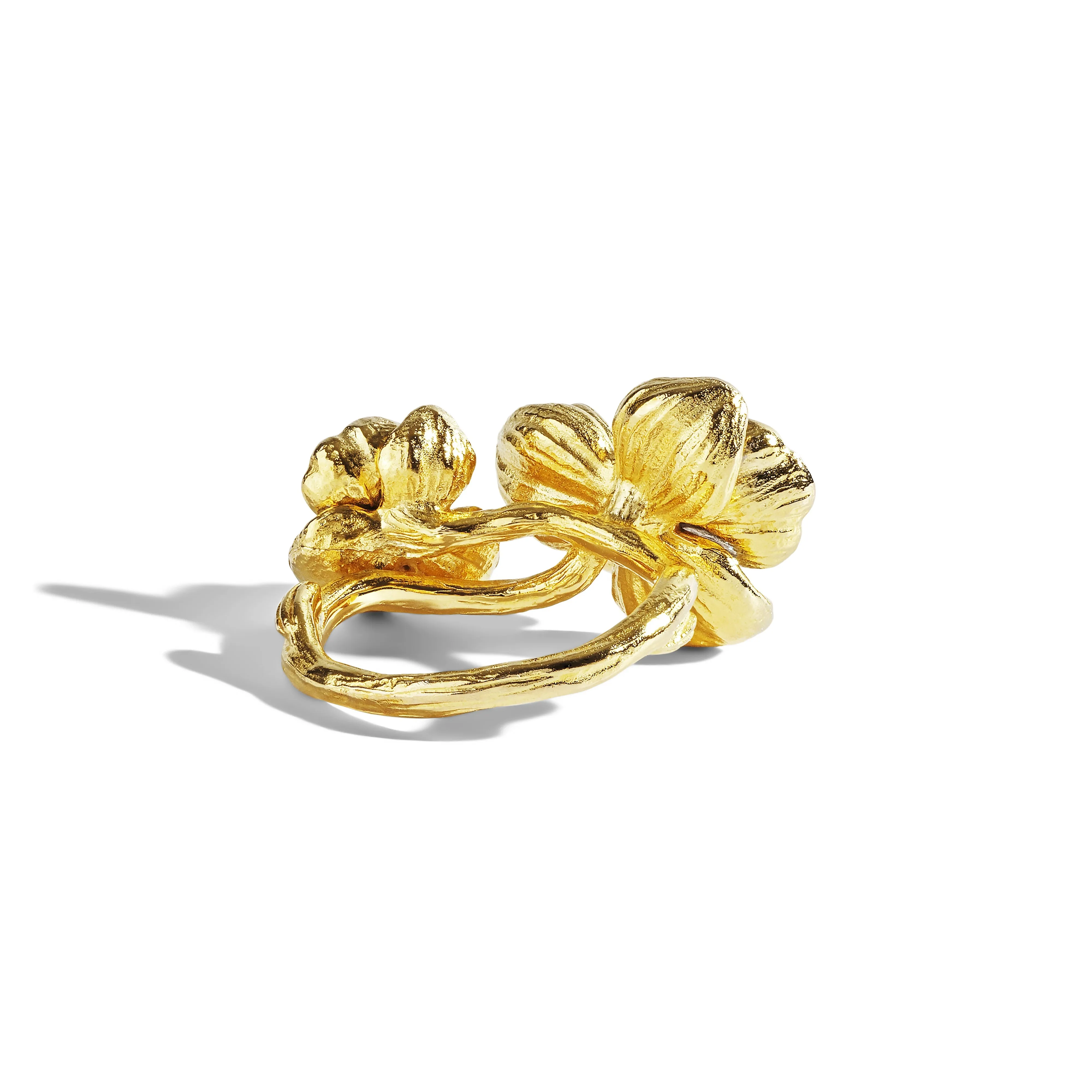Orchid Double Ring with Diamonds