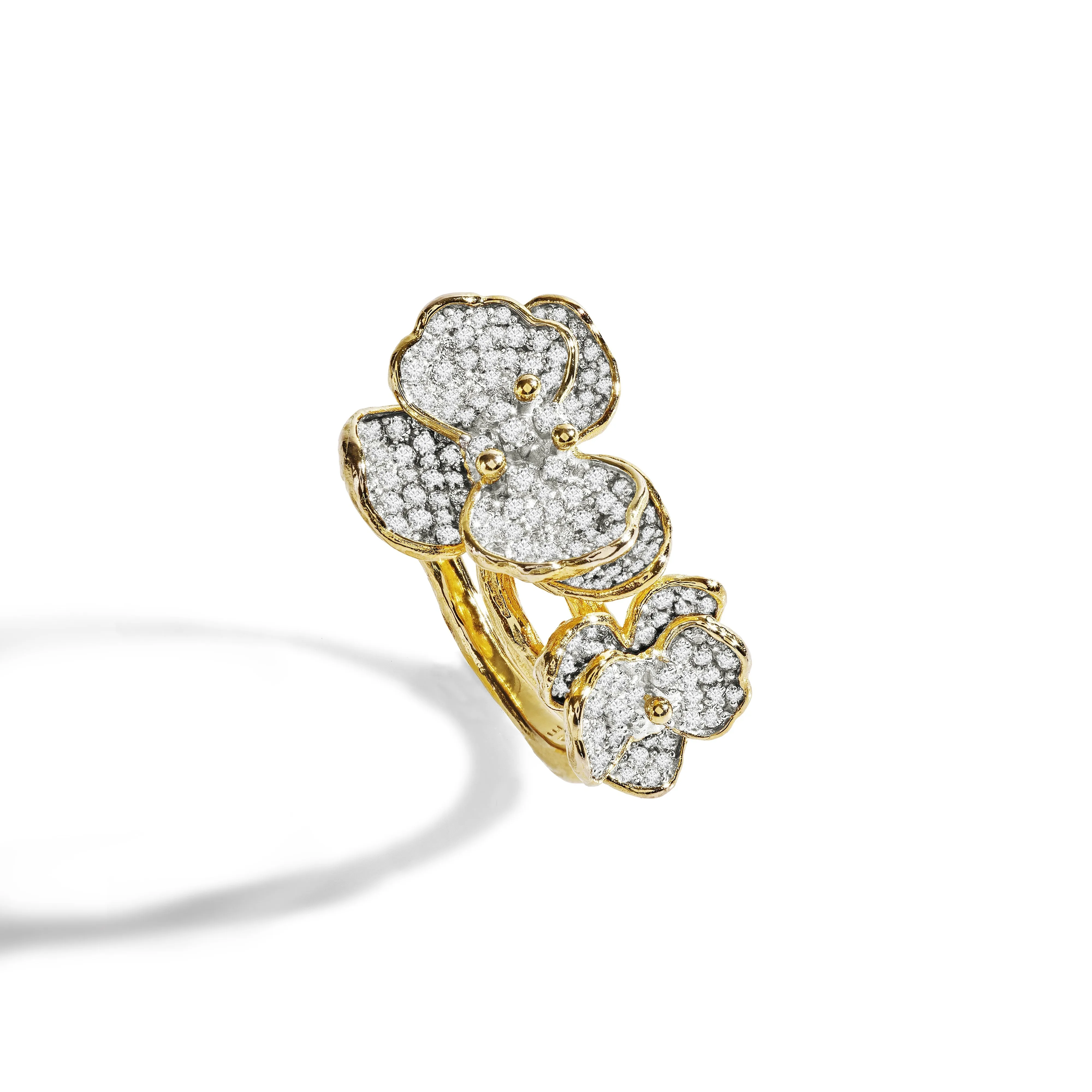 Orchid Double Ring with Diamonds