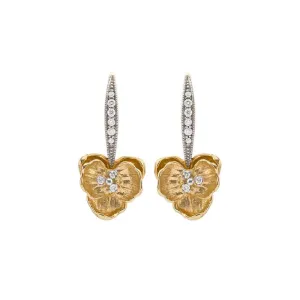 Orchid Earrings with Diamonds