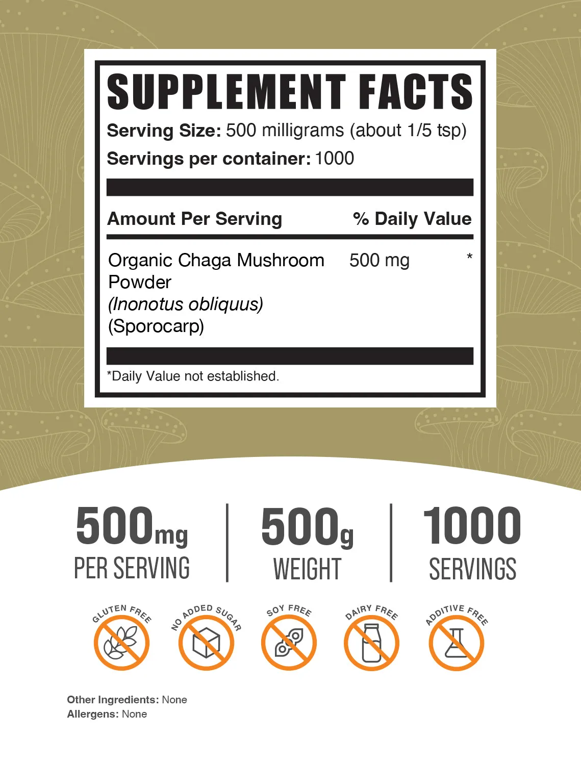 Organic Chaga Mushroom Powder