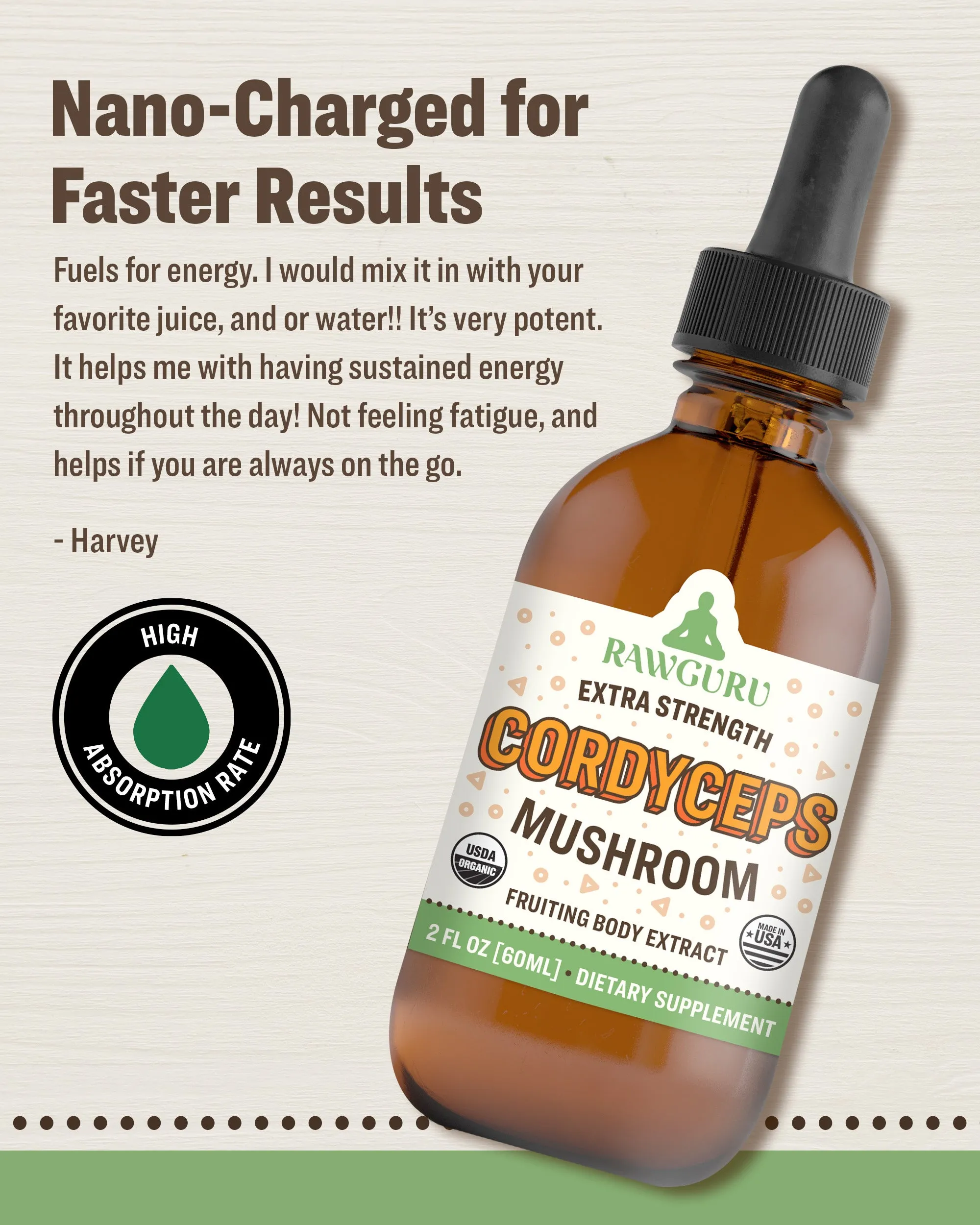 Organic Cordyceps Mushroom Tincture