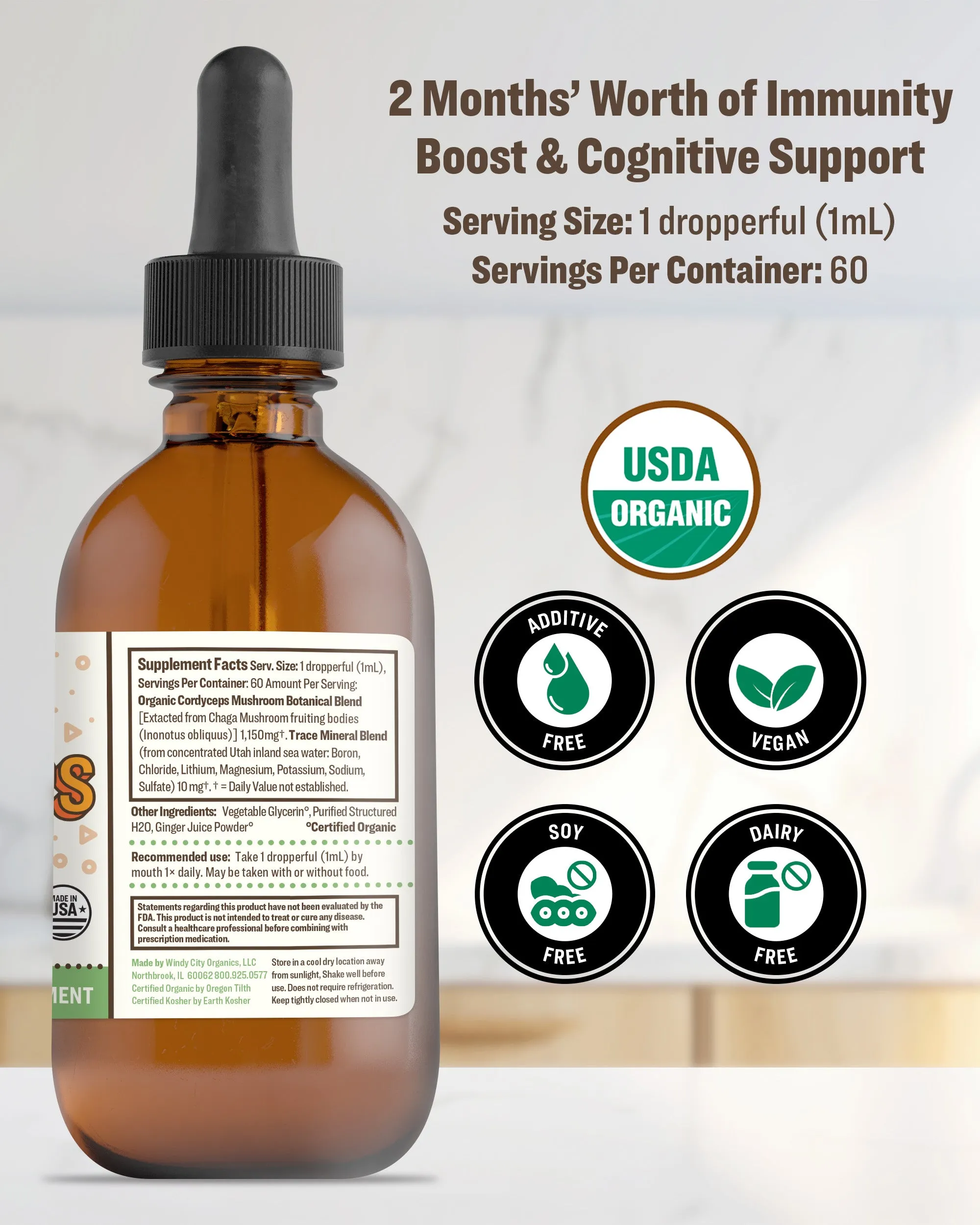 Organic Cordyceps Mushroom Tincture