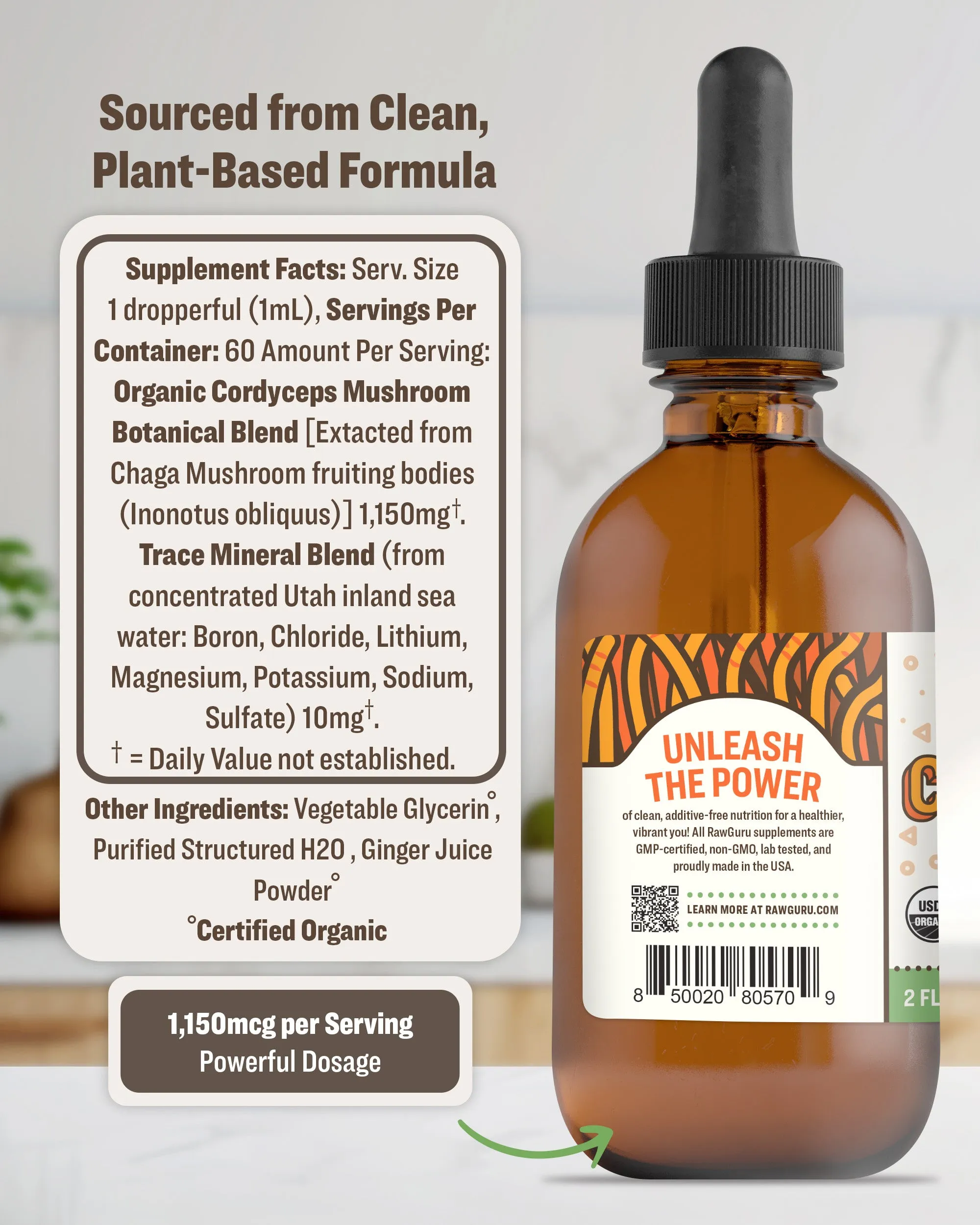Organic Cordyceps Mushroom Tincture
