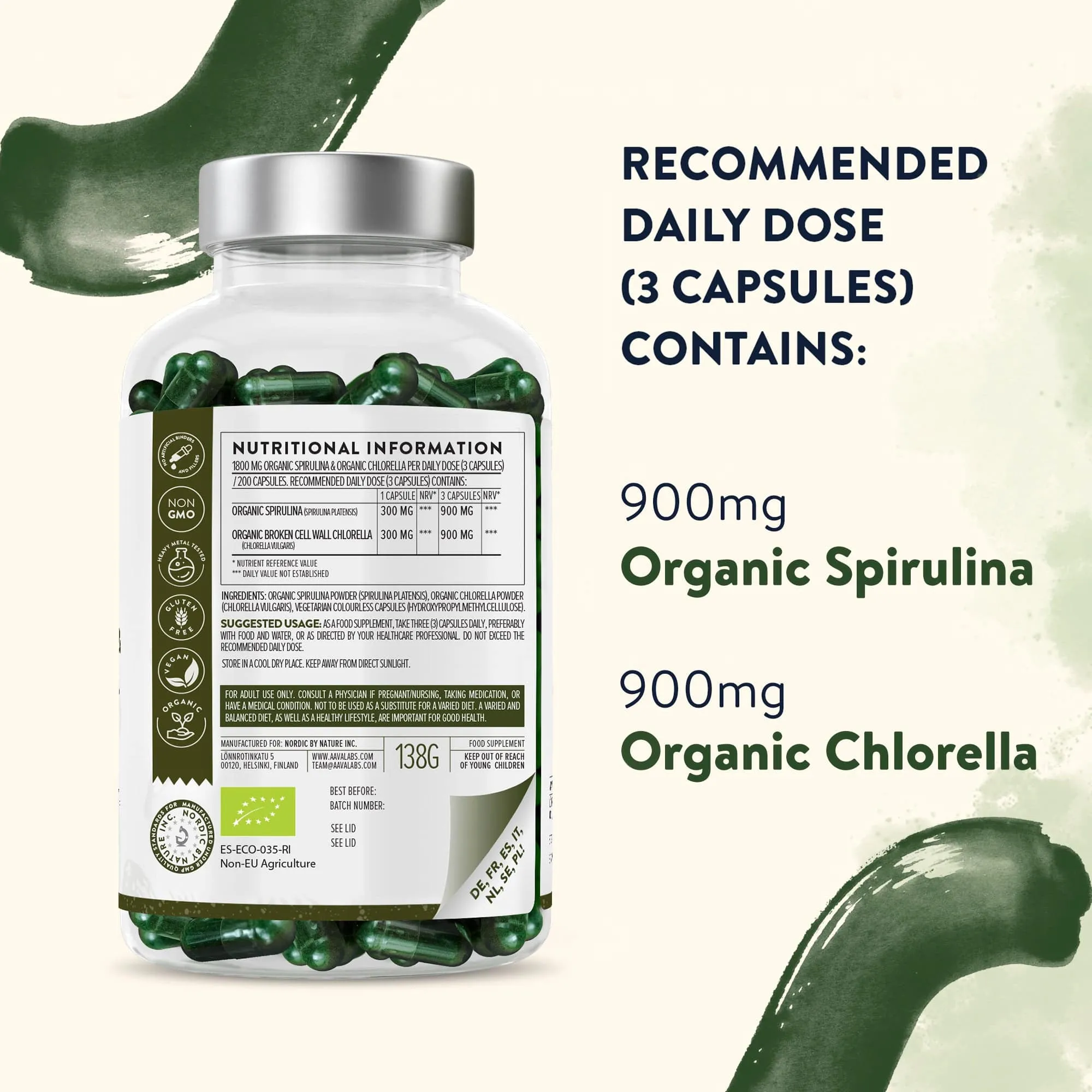 ORGANIC SPIRULINA & CHLORELLA - 6 MONTH PACK