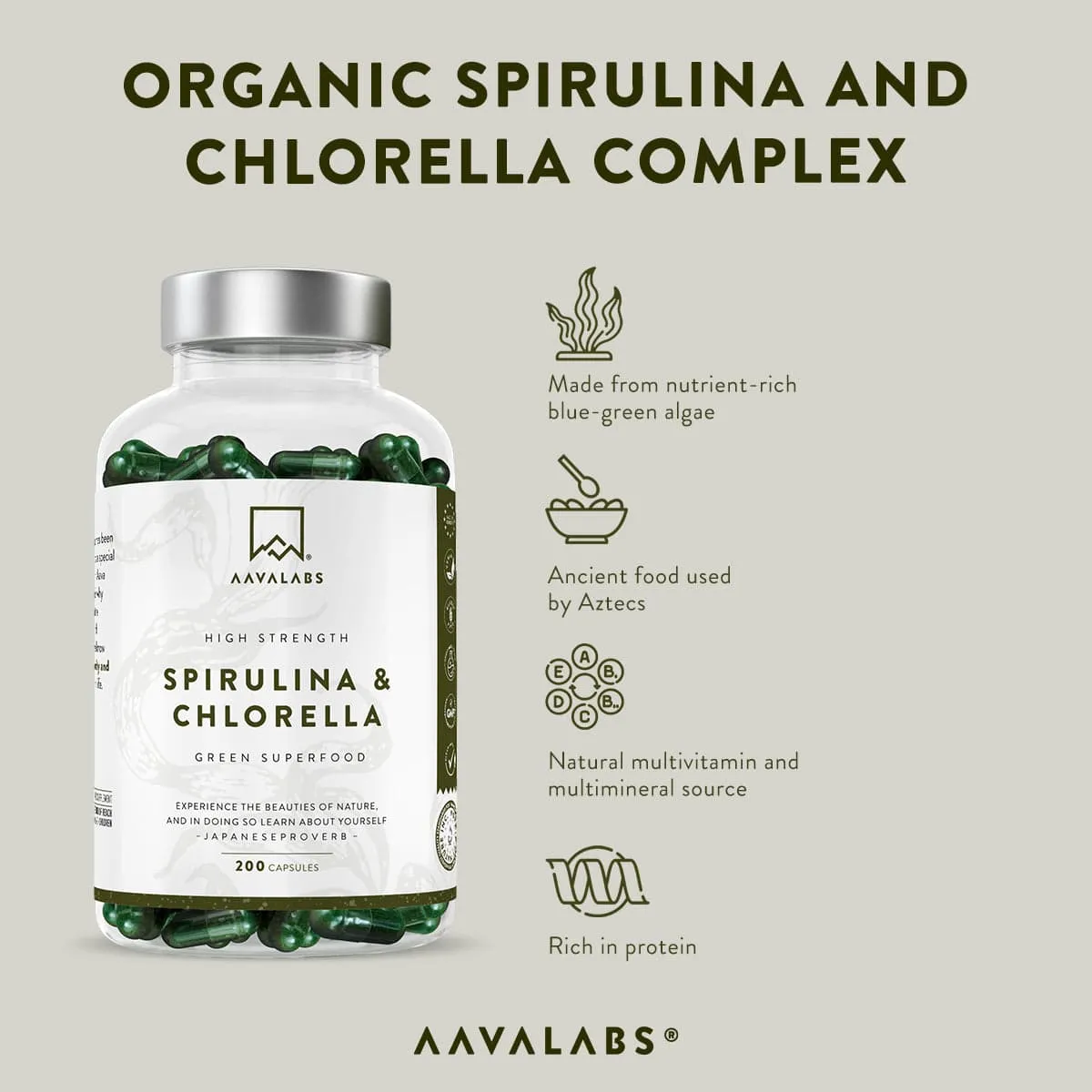 ORGANIC SPIRULINA & CHLORELLA - 6 MONTH PACK