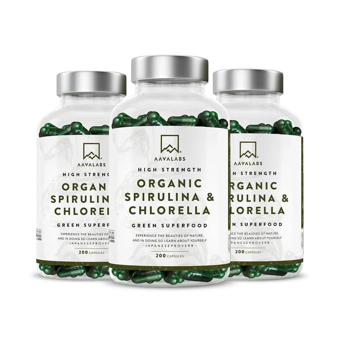 ORGANIC SPIRULINA & CHLORELLA - 6 MONTH PACK