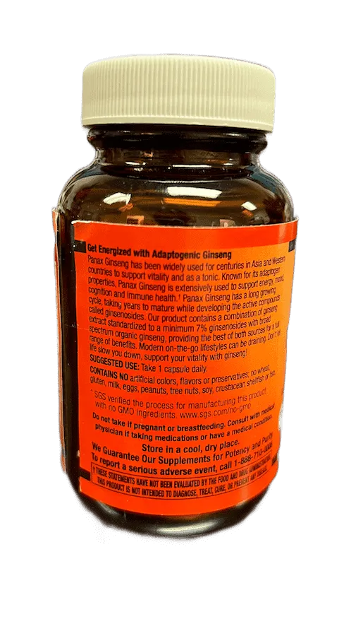 Panax Ginseng 500 mg, 60 vcaps