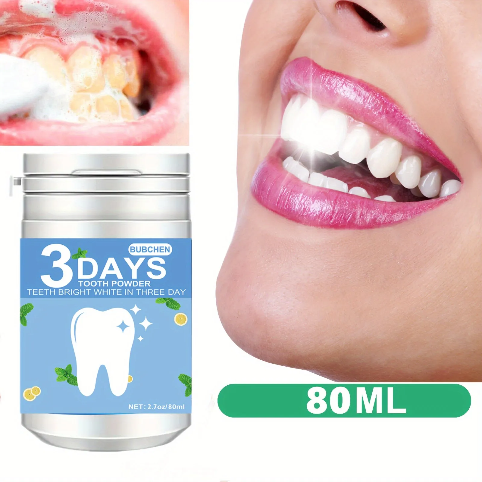 Pearl Essence Tooth Whitening Powder - Deep Clean & Fresh Breath Daily Dental Care"