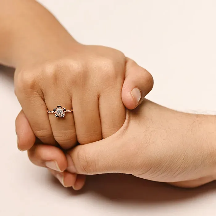Petal Radiance Rose Gold Ring
