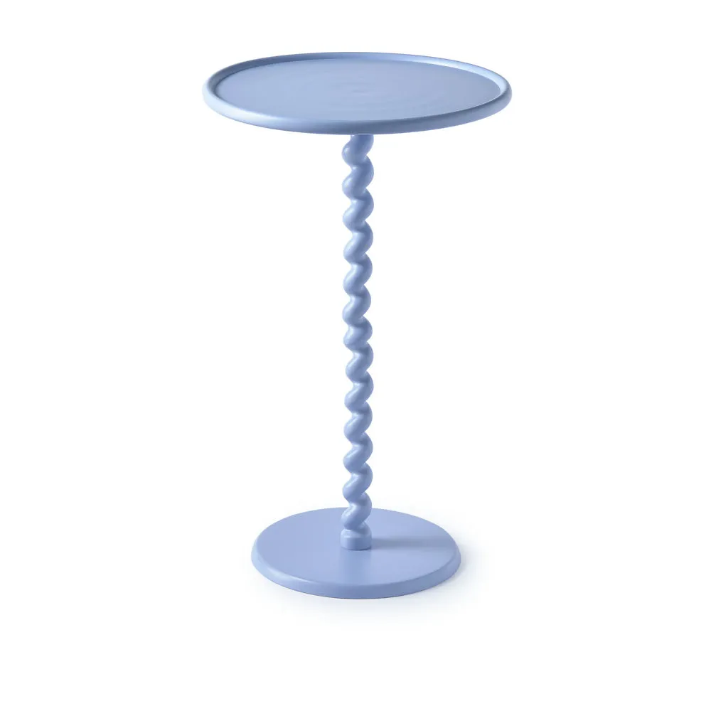 Pols Potten Twister Bar Table in Light Blue Metal