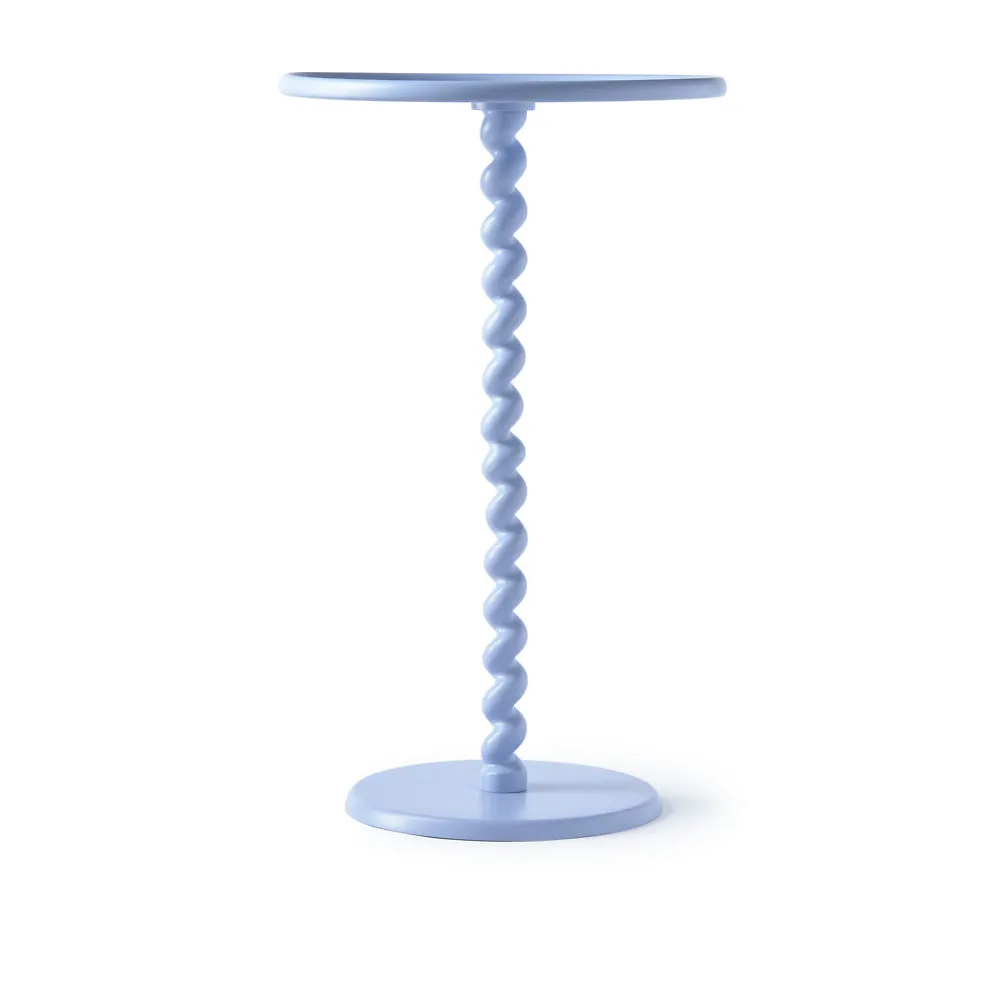 Pols Potten Twister Bar Table in Light Blue Metal