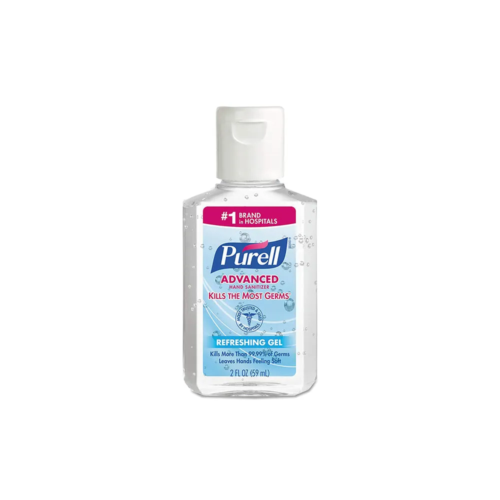 Purell Advanced Hand Sanitizer Flip Cap Portable Refreshing Gel Bottle - 2 fl oz