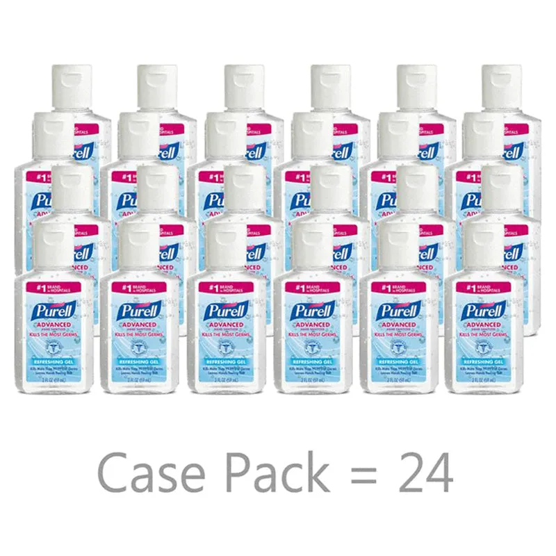 Purell Advanced Hand Sanitizer Flip Cap Portable Refreshing Gel Bottle - 2 fl oz