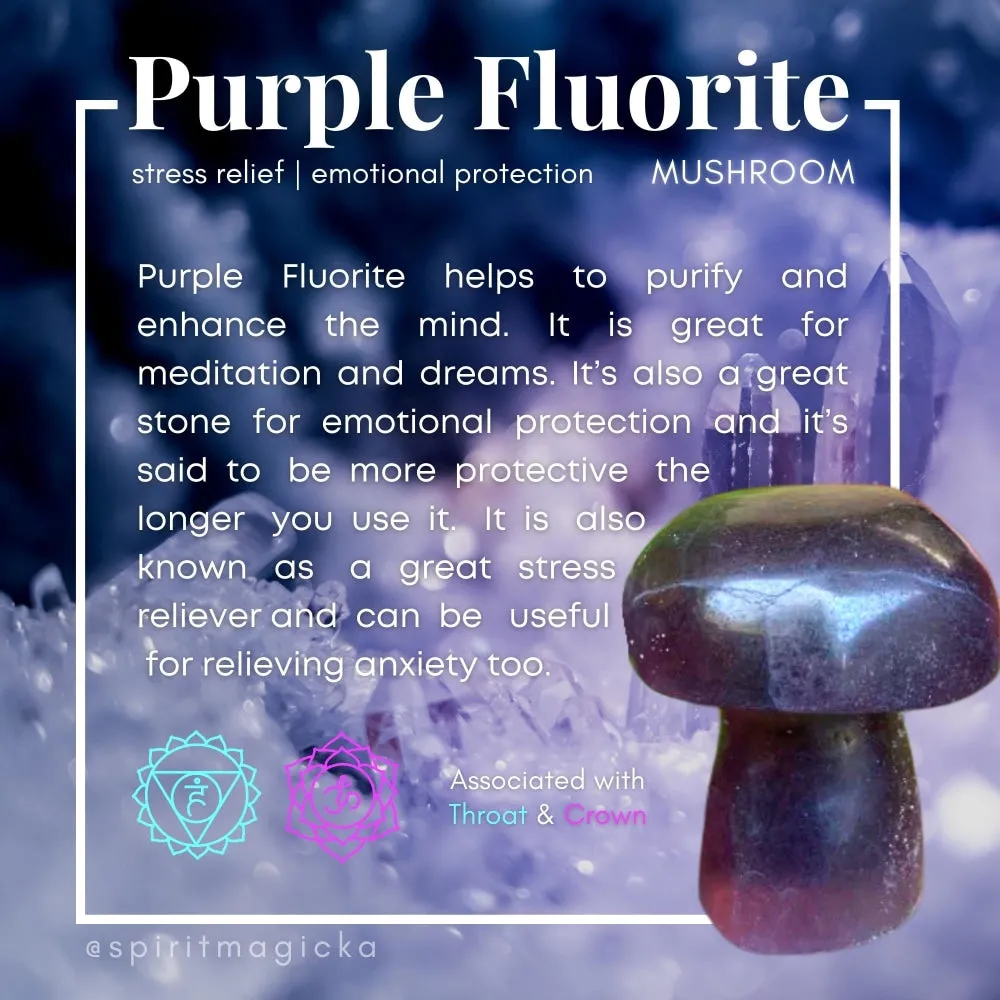 Purple Fluorite Mushroom