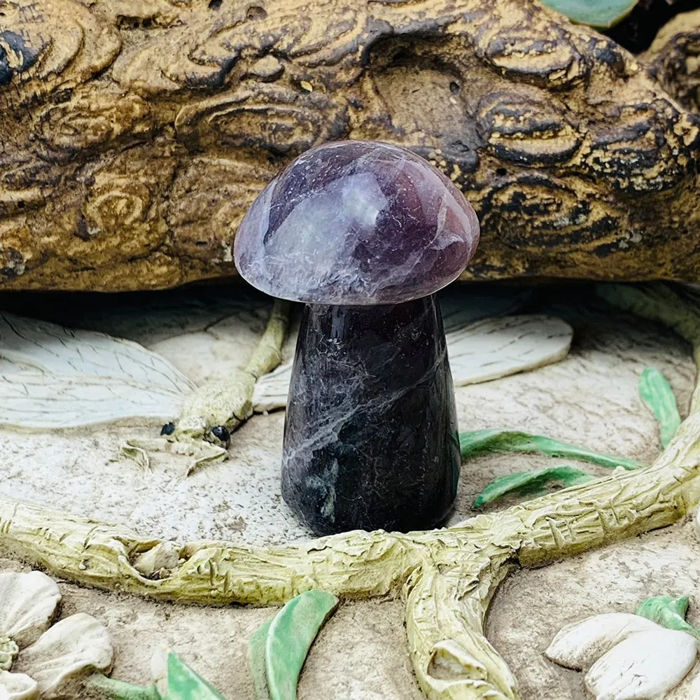 Purple Fluorite Mushroom