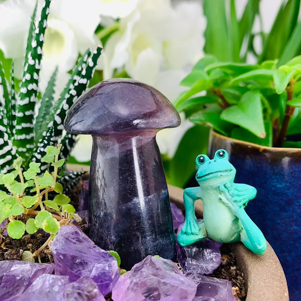 Purple Fluorite Mushroom