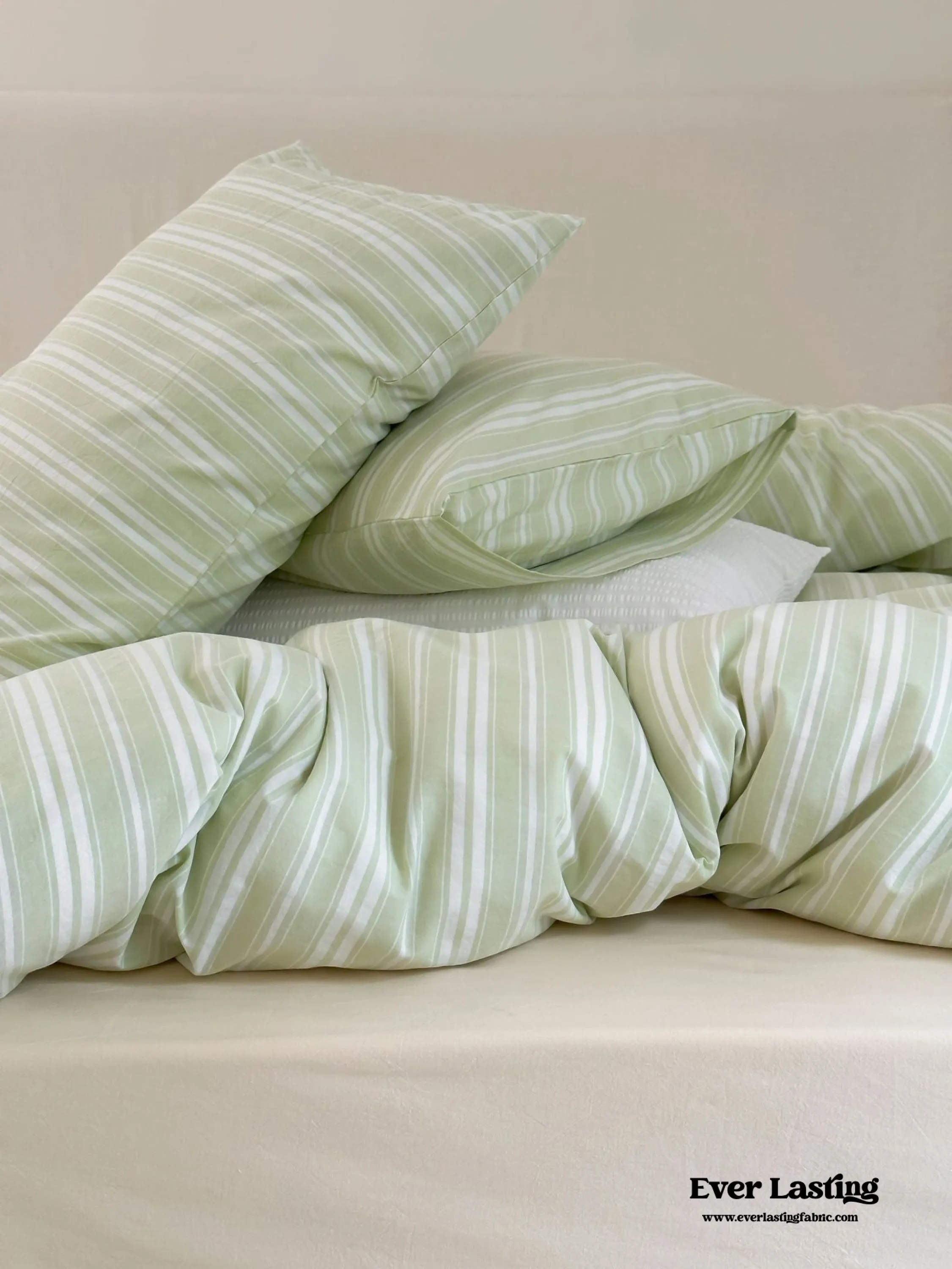 Refreshing Stripe Duvet Cover / Yellow