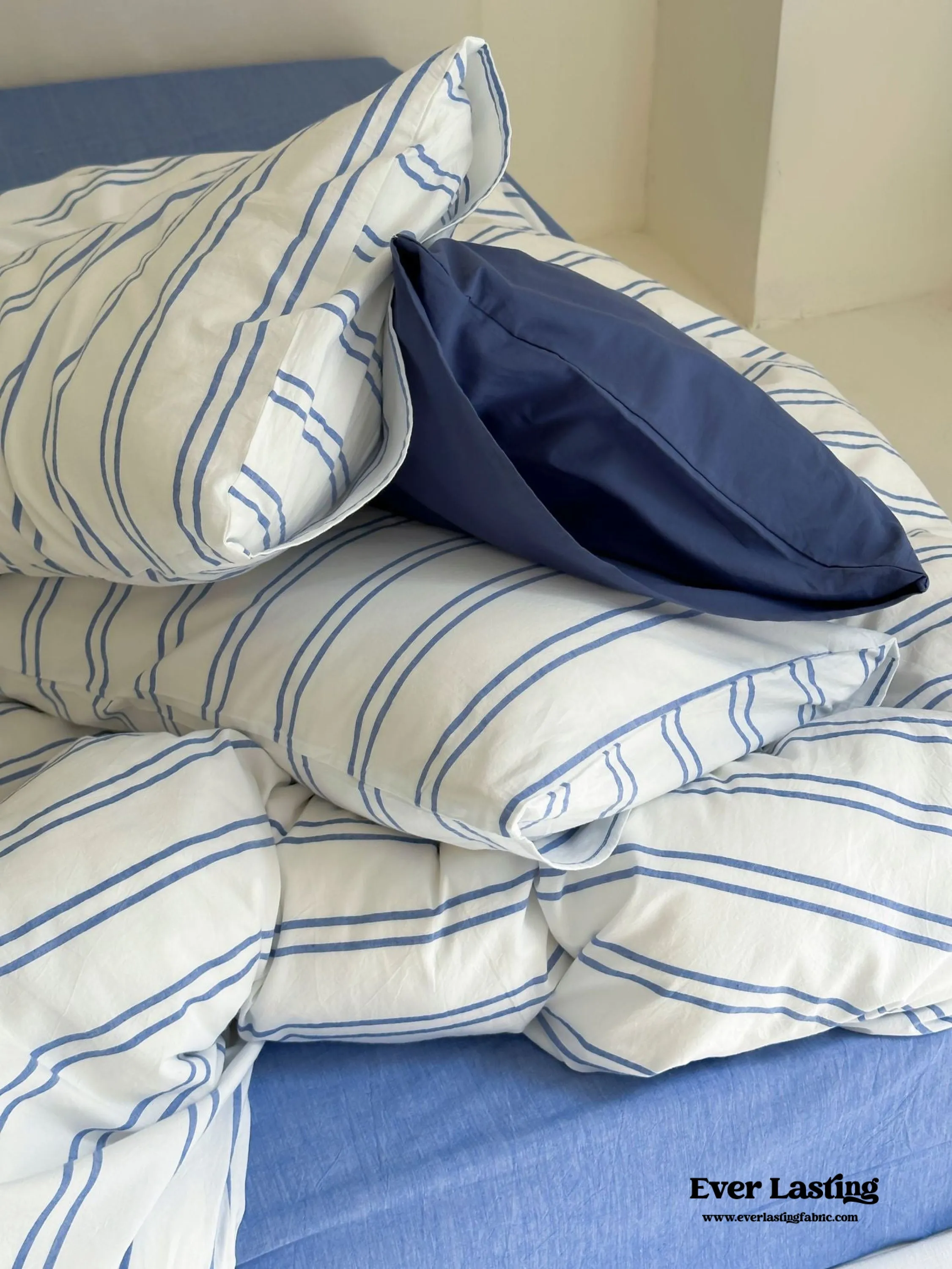Refreshing Stripe Duvet Cover / Yellow