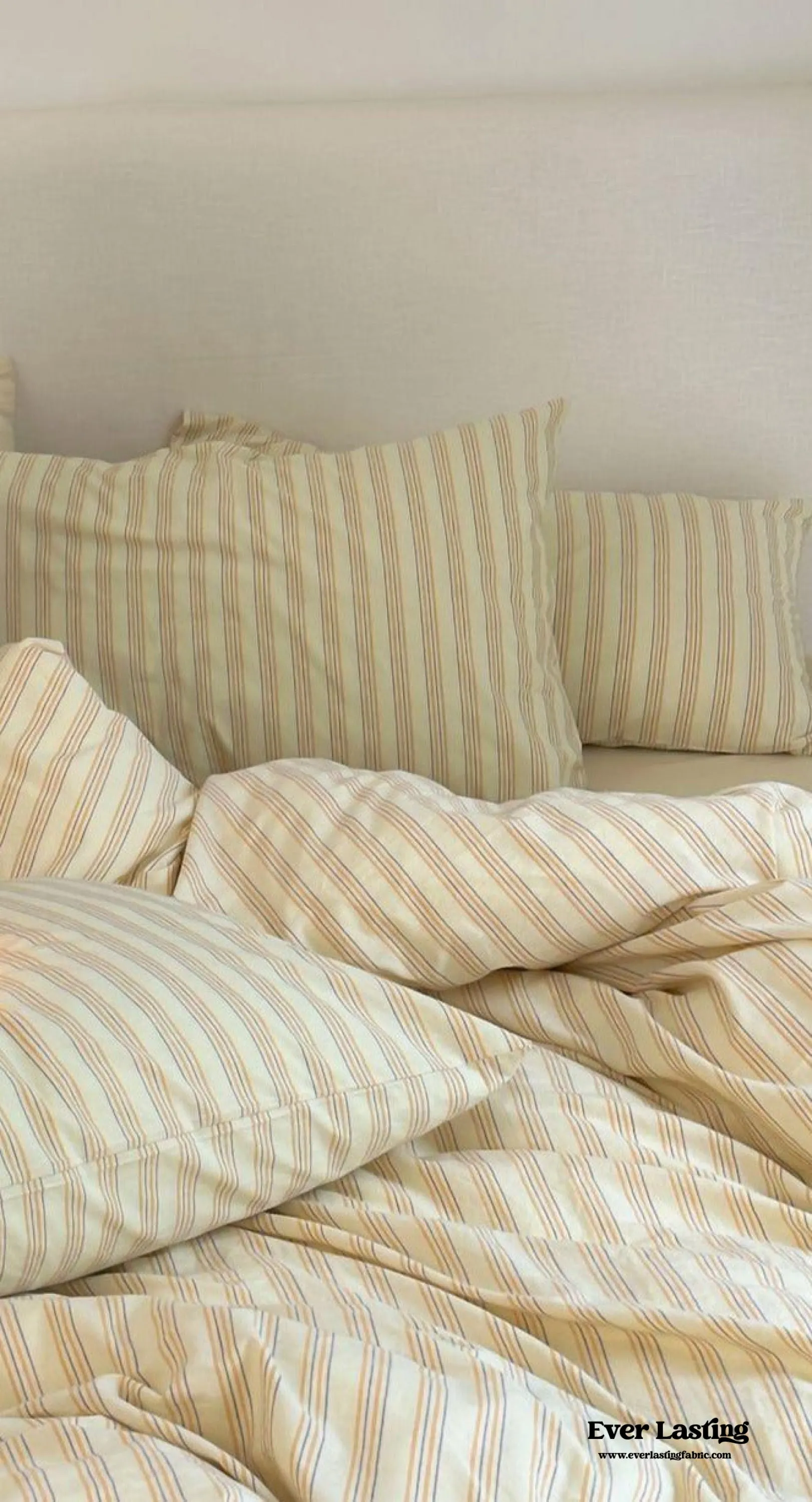Refreshing Stripe Duvet Cover / Yellow