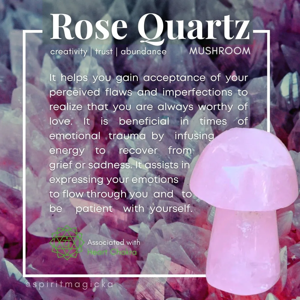 Rose Quartz Mushroom