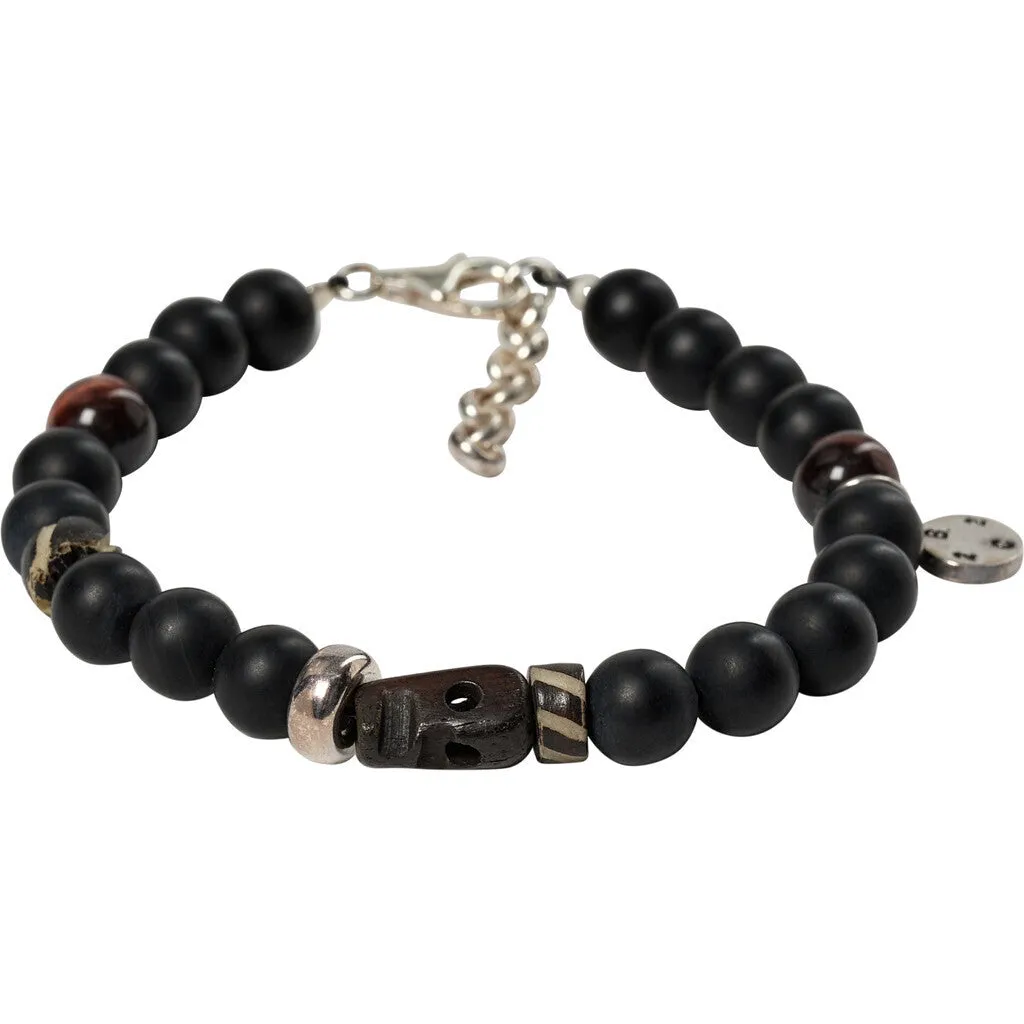 Round Gemstone Bracelet 8mm - BLK Black