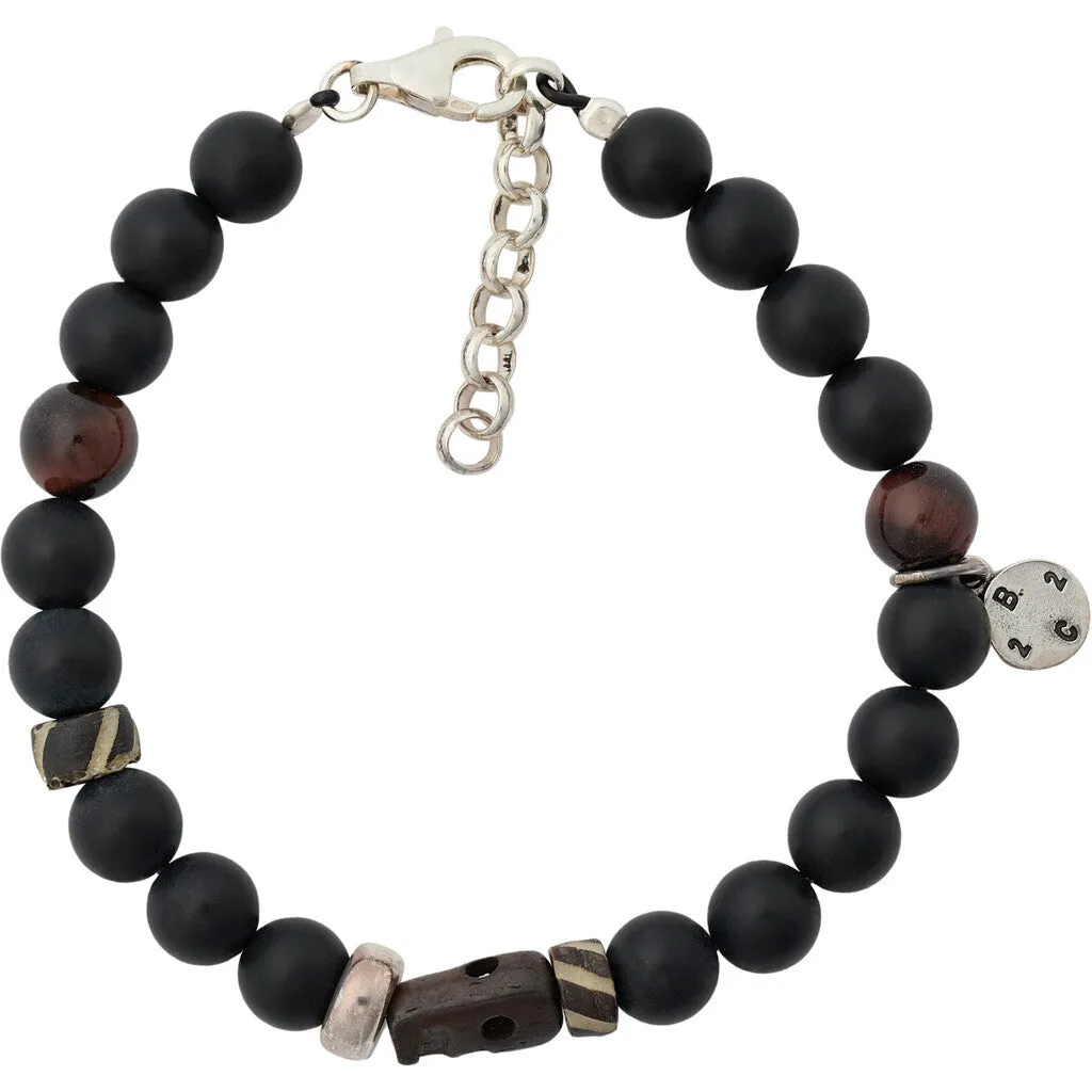 Round Gemstone Bracelet 8mm - BLK Black