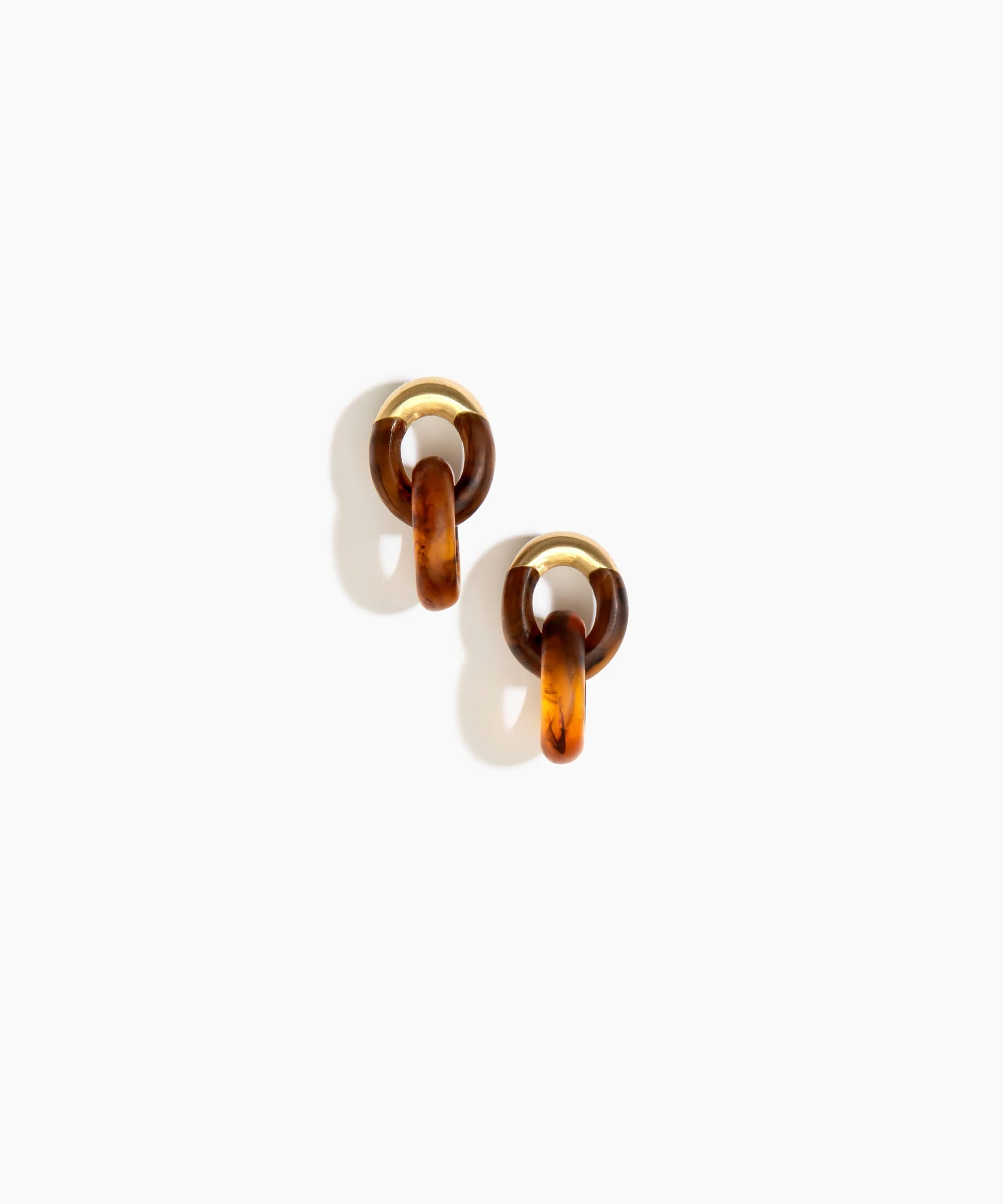 Small Rock Chain Earrings