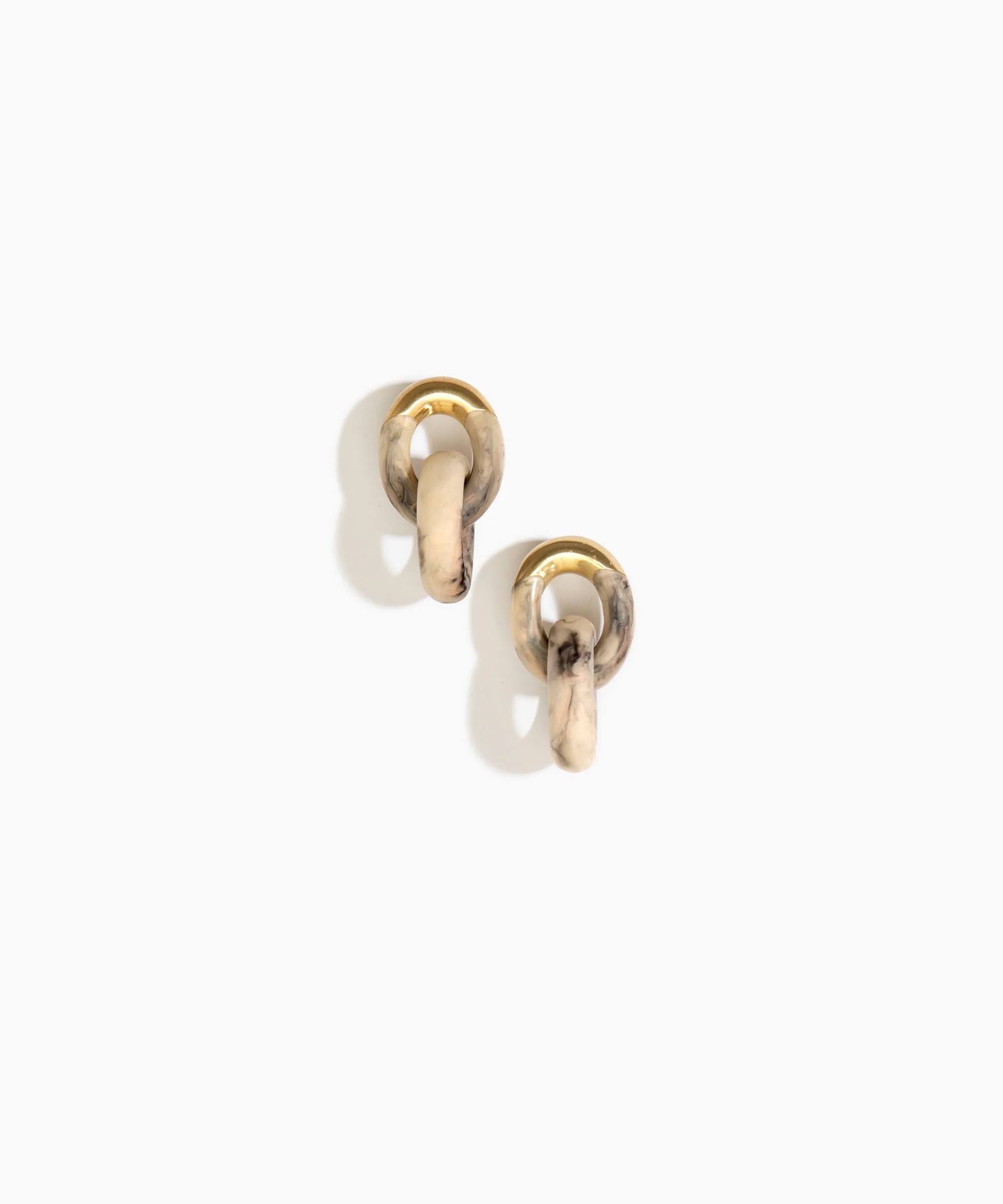 Small Rock Chain Earrings