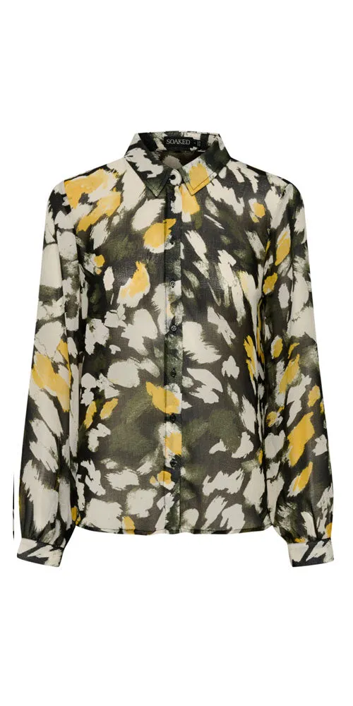 Soaked in Luxury Abstract Print Shirt