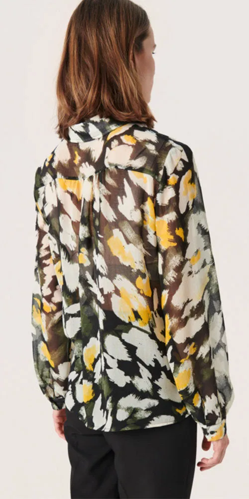 Soaked in Luxury Abstract Print Shirt