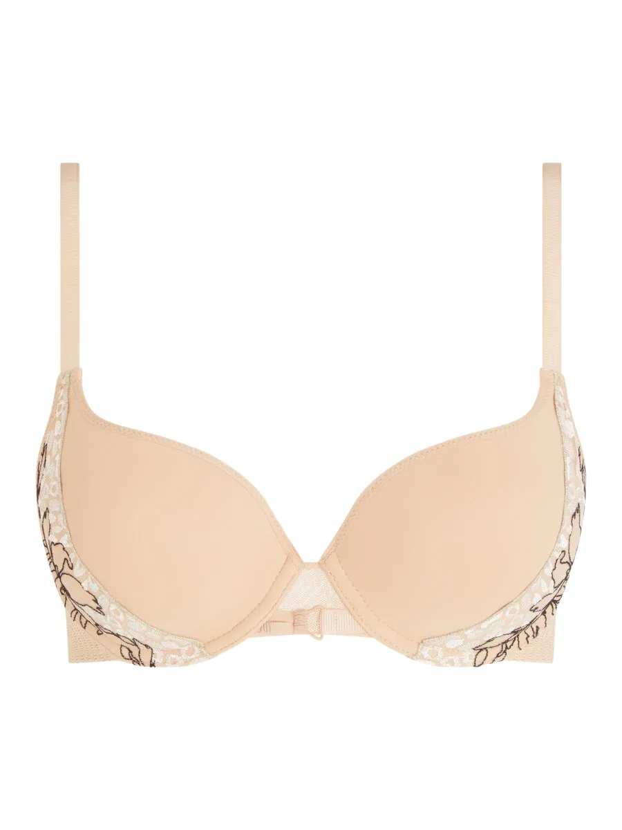 Spice Covering T-Shirt Bra - Clay Nude/Black