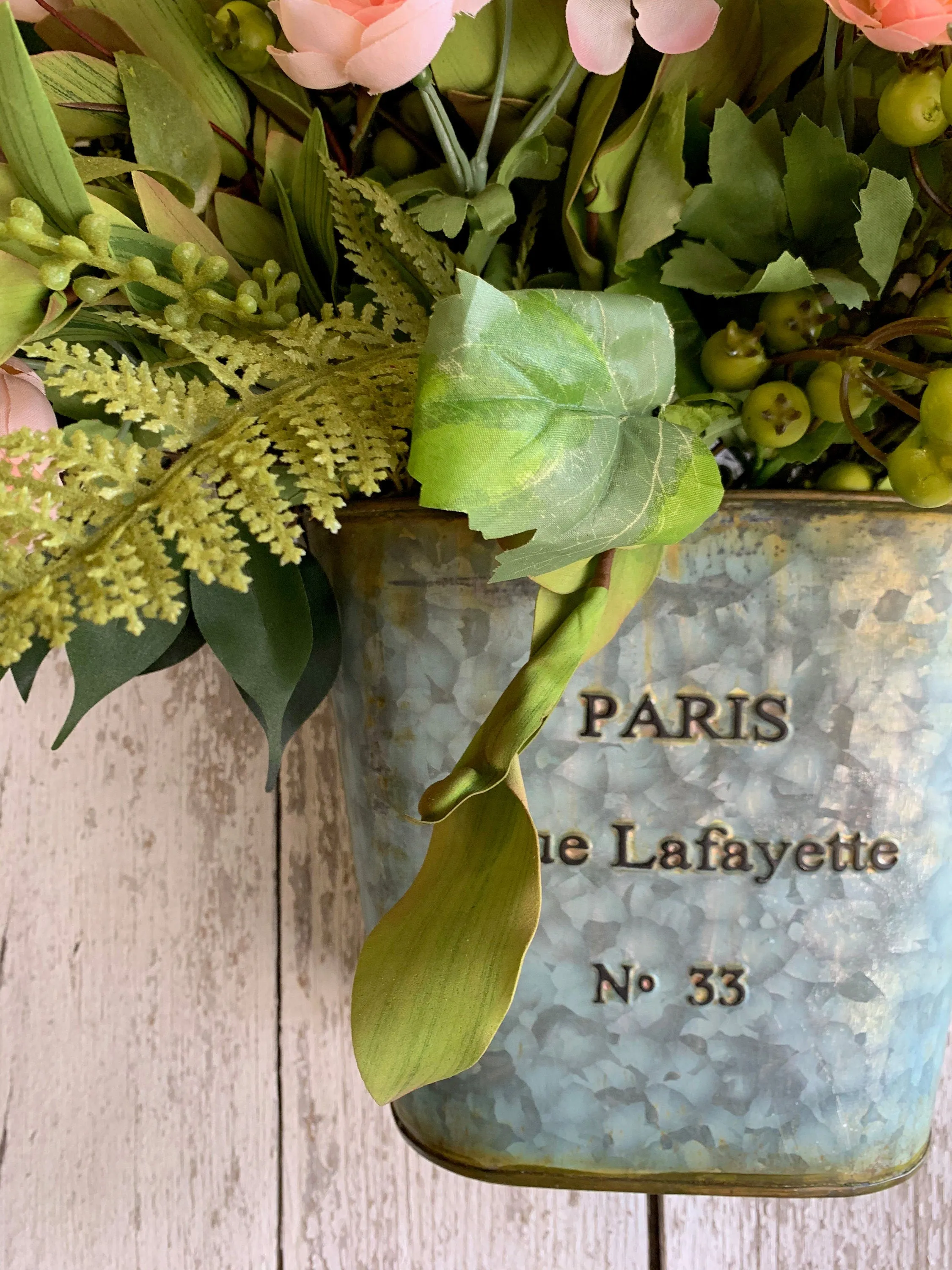 Spring Paris Bucket with Ranunculus