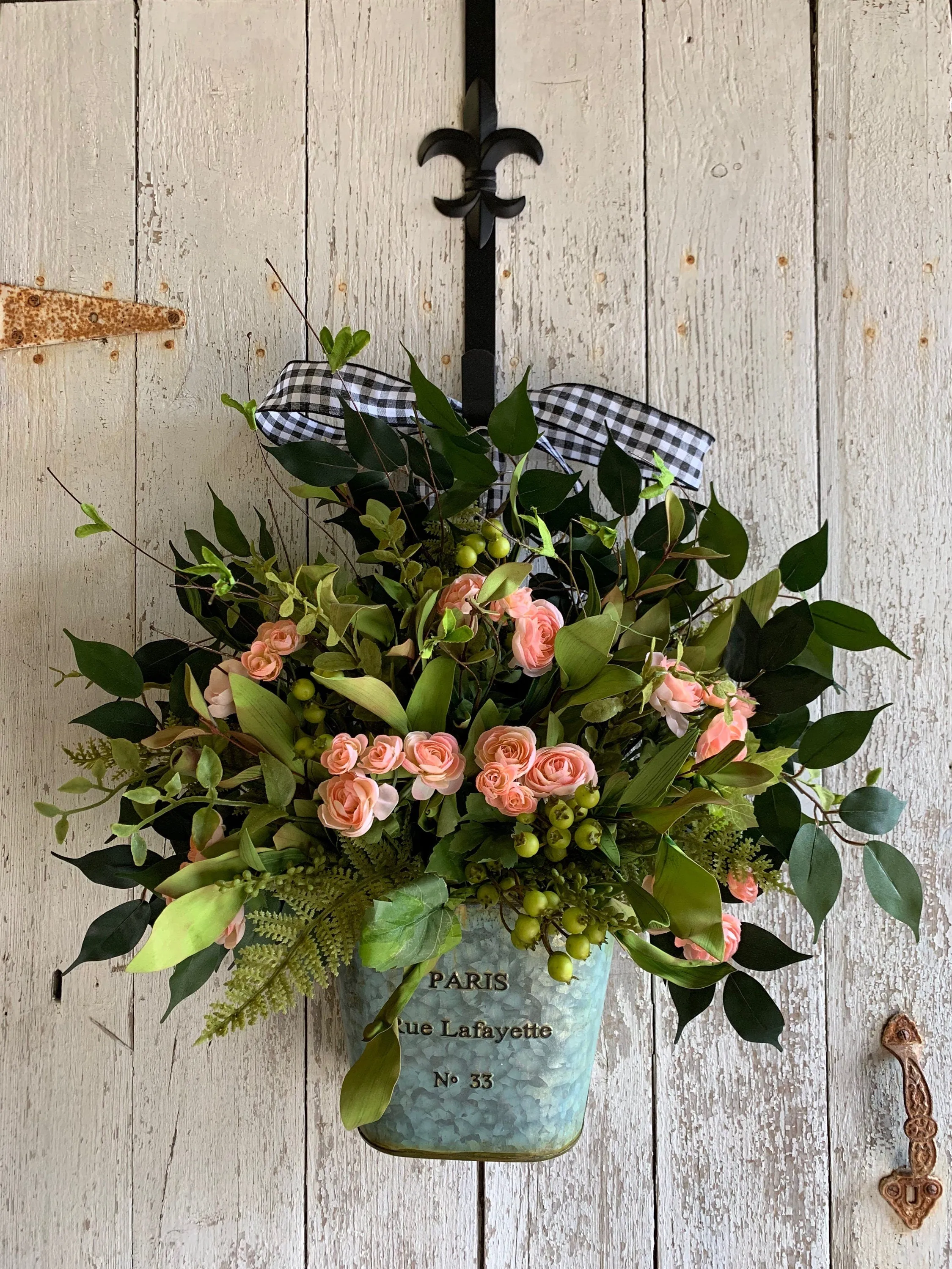 Spring Paris Bucket with Ranunculus