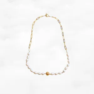 The Cloud Baroque Pearl and Chain Necklace