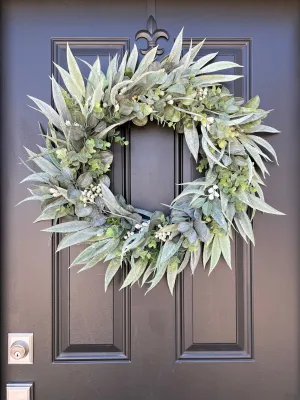 Traditional Eucalyptus and Bay Leaf Wreath