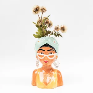 Urban Products Tropicana Lady Vase Brown  Blue 24cm