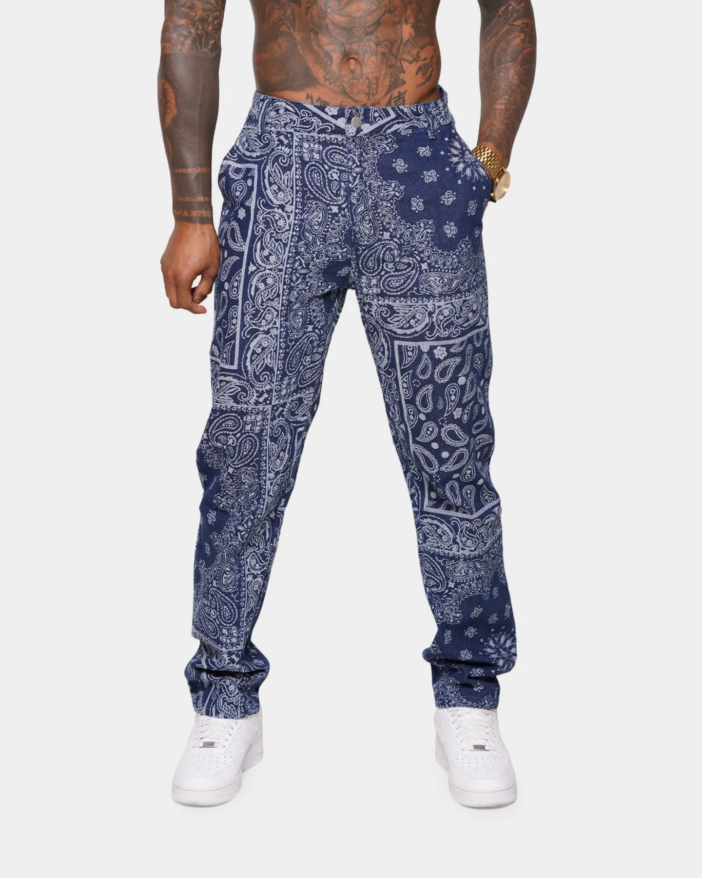 XXIII Cashel Paisley Denim Jeans Blue